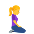 Woman Kneeling Facing Right on JoyPixels