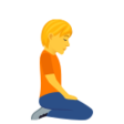 Person Kneeling Facing Right on JoyPixels