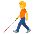 Person With White Cane on JoyPixels