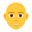 Person: Bald on JoyPixels