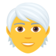 Person: White Hair on JoyPixels
