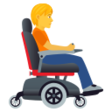 Person In Motorized Wheelchair Facing Right on JoyPixels