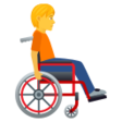 Person In Manual Wheelchair Facing Right on JoyPixels