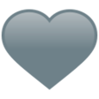 Grey Heart on JoyPixels