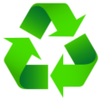 Black Universal Recycling Symbol on JoyPixels