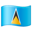 St. Lucia Flag on Samsung One UI