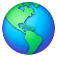 Earth Globe Americas on Samsung One UI