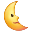 Last Quarter Moon With Face on Samsung One UI