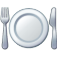 Fork And Knife With Plate on Samsung One UI