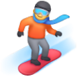 Snowboarder on Samsung One UI