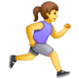 Woman Running Facing Right on Samsung One UI