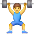Man Lifting Weights on Samsung One UI