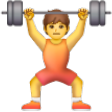 Person Lifting Weights on Samsung One UI