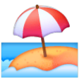 Beach With Umbrella on Samsung One UI