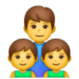 Family: Man, Boy, Boy on Samsung One UI