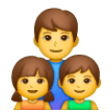 Family: Man, Girl, Boy on Samsung One UI