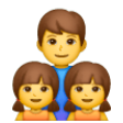 Family: Man, Girl, Girl on Samsung One UI