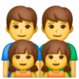 Family: Man, Man, Girl, Girl on Samsung One UI