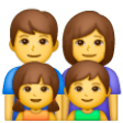 Family: Man, Woman, Girl, Boy on Samsung One UI