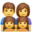 Family: Man, Woman, Girl, Girl on Samsung One UI