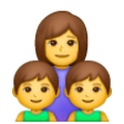 Family: Woman, Boy, Boy on Samsung One UI