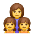 Family: Woman, Girl, Girl on Samsung One UI