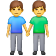 Two Men Holding Hands on Samsung One UI