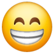 Grinning Face With Smiling Eyes on Samsung One UI