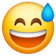 Smiling Face With Open Mouth And Cold Sweat on Samsung One UI