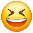 Smiling Face With Open Mouth And Tightly-closed Eyes on Samsung One UI