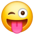 Face With Stuck-out Tongue And Winking Eye on Samsung One UI