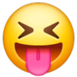 Face With Stuck-out Tongue And Tightly-closed Eyes on Samsung One UI