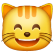 Grinning Cat Face With Smiling Eyes on Samsung One UI