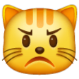 Pouting Cat Face on Samsung One UI