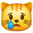 Crying Cat Face on Samsung One UI