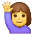 Woman Raising Hand on Samsung One UI