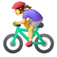 Woman Biking on Samsung One UI