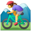 Woman Mountain Biking on Samsung One UI