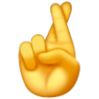 Hand With Index And Middle Fingers Crossed on Samsung One UI