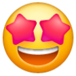 Grinning Face With Star Eyes on Samsung One UI
