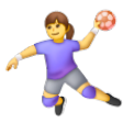 Woman Playing Handball on Samsung One UI