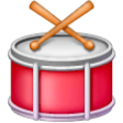 Drum With Drumsticks on Samsung One UI