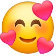 Smiling Face With Smiling Eyes And Three Hearts on Samsung One UI