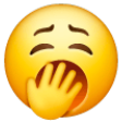 Yawning Face on Samsung One UI