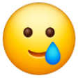 Smiling Face With Tear on Samsung One UI