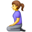 Woman Kneeling on Samsung One UI