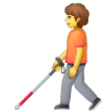 Person With White Cane on Samsung One UI