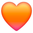 Orange Heart on Samsung One UI