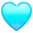 Light Blue Heart on Samsung One UI