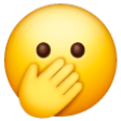 Face With Open Eyes And Hand Over Mouth on Samsung One UI